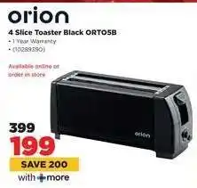 HiFi Corp orion 4 Slice Toaster Black ORT05B offer