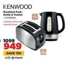 HiFi Corp KENWOOD Breakfast Pack: Kettle & Toaster offer