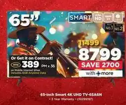 HiFi Corp 65-inch Smart 4K UHD TV-65A6N offer