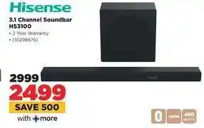 HiFi Corp Hisense 3.1 Channel Soundbar HS3100 offer