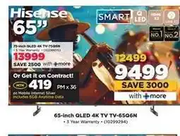HiFi Corp 65-inch QLED 4K TV TV-65Q6N offer