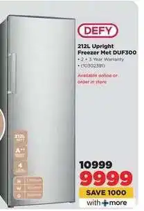HiFi Corp DEFY 212L Upright Freezer Met DUF300 offer