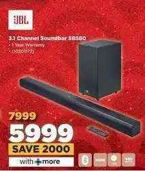 HiFi Corp JBL 3.1 Channel Soundbar SB580 offer