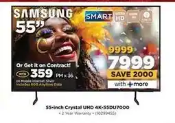 HiFi Corp Samsung 55-inch Crystal UHD 4K-55DU7000 offer