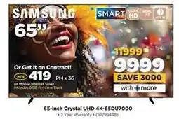 HiFi Corp Samsung 65-inch Crystal UHD 4K-65DU7000 offer