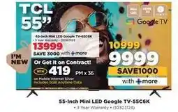 HiFi Corp 55-Inch Mini LED Google TV-55C6K offer