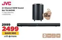 HiFi Corp JVC 2.1 Channel 140W Sound Bar TH-N434B offer