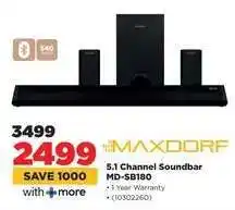 HiFi Corp MAXDORF 5.1 Channel Soundbar MD-SB180 offer