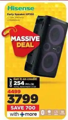HiFi Corp Hisense Party Speaker HP100 offer