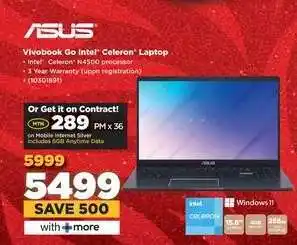 HiFi Corp ASUS Vivobook Go Intel Celeron Laptop offer