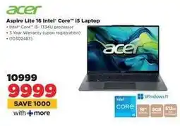 HiFi Corp Aspire Lite 16 Intel Core i5 Laptop offer