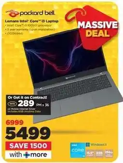 HiFi Corp Packard Bell Lemans Intel Core i3 Laptop offer