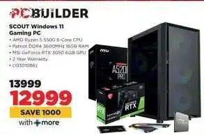 HiFi Corp SCOUT Windows 11 Gaming PC offer