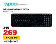 HiFi Corp Rapoo Wireless Keyboard E1050 offer