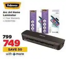 HiFi Corp Fellowes Arc A4 Home Laminator offer