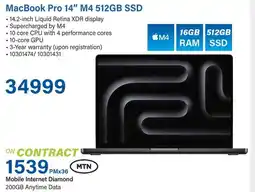 Incredible Connection MacBook Pro 14" M4 512GB SSD offer