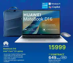 Incredible Connection HUAWEI Matebook D16 Intel Core i5 Laptop offer