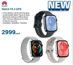 Incredible Connection HUAWEI Watch Fit 4 GPS offer