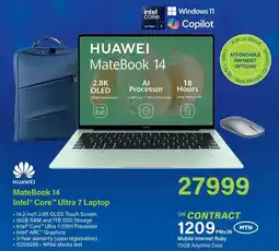 Incredible Connection HUAWEI MateBook 14 Intel Core Ultra 7 Laptop offer