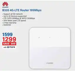 Incredible Connection HUAWEI B320 4G-LTE Router 195Mbps offer