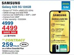 Incredible Connection SAMSUNG Galaxy A26 5G 128GB offer