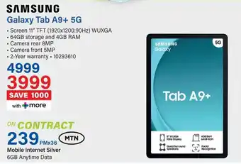 Incredible Connection SAMSUNG Galaxy Tab A9+ 5G offer