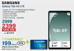 Incredible Connection SAMSUNG Galaxy Tab A9 LTE offer
