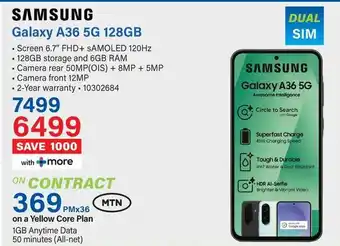 Incredible Connection SAMSUNG Galaxy A36 5G 128GB offer
