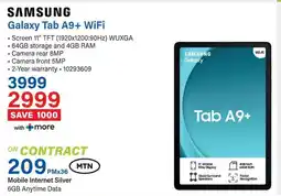 Incredible Connection SAMSUNG Galaxy Tab A9+ WiFi offer