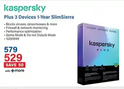 Incredible Connection Kaspersky Plus 3 Devices 1-Year SlimSierra offer