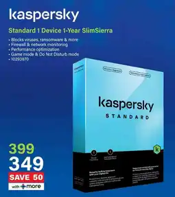 Incredible Connection Kaspersky Standard 1 Device 1-Year SlimSierra offer