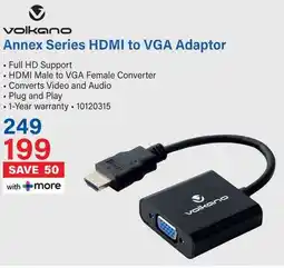 Incredible Connection Volkano Annex Series HDMI to VGA Adaptor offer