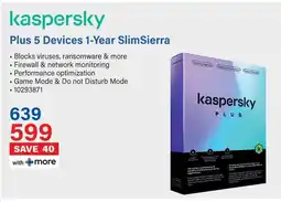 Incredible Connection Kaspersky Plus 5 Devices 1-Year SlimSierra offer