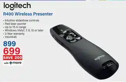 Incredible Connection Logitech R400 Wireless Presenter offer