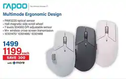 Incredible Connection Rapoo Multimode Ergonomic Design offer