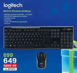 Incredible Connection Logitech MK270 Wireless Desktop offer