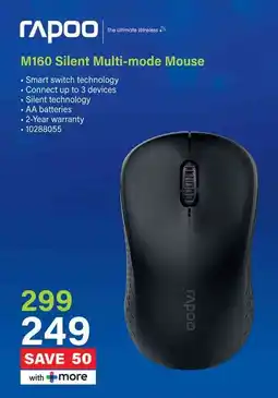 Incredible Connection Rapoo M160 Silent Multi-mode Mouse offer