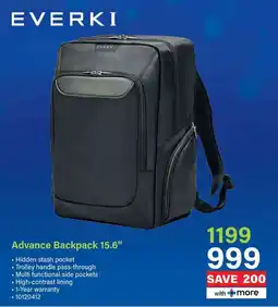 Incredible Connection EVERKI Advance Backpack 15.6" offer