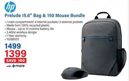 Incredible Connection HP Prelude 15.6" Bag & 150 Mouse Bundle offer