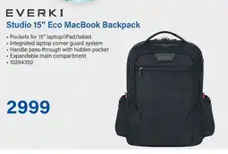 Incredible Connection EVERKI Studio 15" Eco MacBook Backpack offer