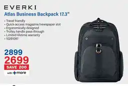 Incredible Connection EVERKI Atlas Business Backpack 17.3" offer