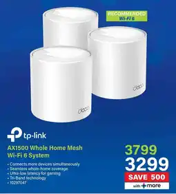 Incredible Connection Tp-link AX1500 Whole Home Mesh Wi-Fi 6 System offer