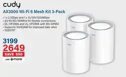 Incredible Connection Cudy AX3000 Wi-Fi 6 Mesh Kit offer