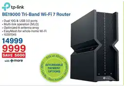 Incredible Connection Tp-link BE19000 Tri-Band Wi-Fi 7 Router offer