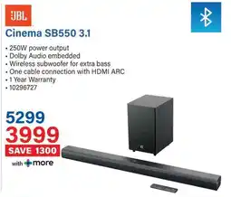 Incredible Connection JBL Cinema SB550 3.1 offer