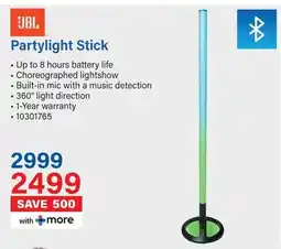 Incredible Connection JBL Partylight Stick offer