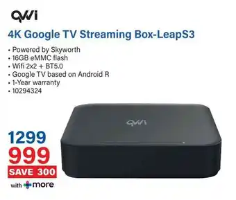 Incredible Connection QVWI 4K Google TV Streaming Box-LeapS3 offer