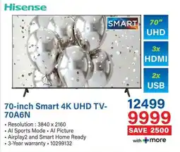 Incredible Connection Hisense 70-inch Smart 4K UHD TV offer