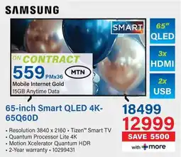 Incredible Connection SAMSUNG 65-inch Smart QLED 4K- 65Q60D offer
