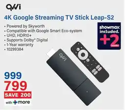 Incredible Connection QVWI 4K Google Streaming TV Stick Leap-S2 offer